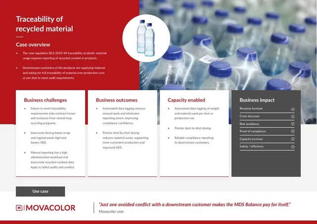 Traceability of recycled materials case study, first page